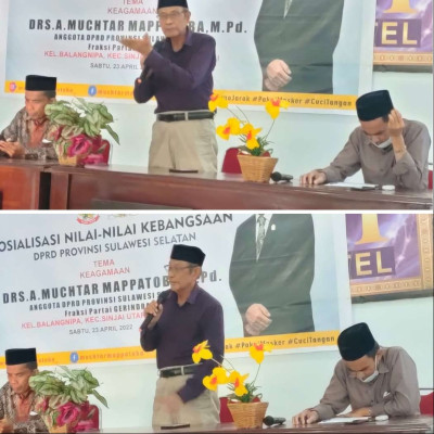 Pendidik Dan Tenaga Kependidikan MTs Muhammadiyah Balangnipa Hadiri Sosialisasi Nilai-Nilai Kebangsaan
