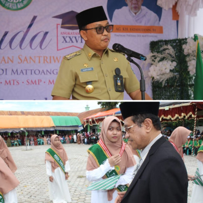 Bupati Bantaeng Dan Ketua Tanfidziyah PWNU Sulawesi Selatan Hadiri Acara Wisuda Di Pondok Pesantren DDI Mattoanging Bantaeng