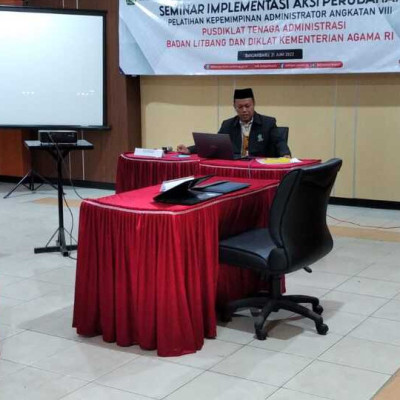 Kakan Kemenag Parepare Ikuti Seminar Impelementasi Aksi Perubahan PKA Angkatan VIII