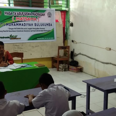 Fasilitas Madrasah Menjadi Materi Pembuka Pada Matsama MTs Muhammadiyah Bulukumba 