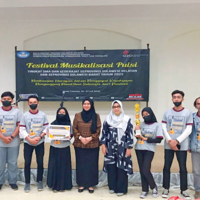 Raih Prestasi, MA. Muhammadiyah Salaka Juara 4  Festival Musikalisasi Puisi Tingkat Provinsi Sulselbar.