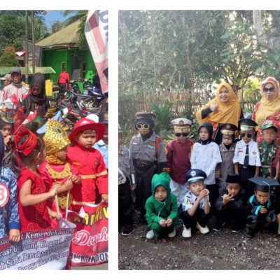 Meriahkan HUT RI Ke-77, Ratusan Anak Raudhatul Athfal Kecamatan Bulukumpa Ikuti Karnaval