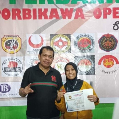Nurhas, Siswa MA Arifah Gowa, Juara Tiga Karate Porbikawa Perbankan Sulsel