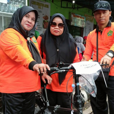 Jalan Sehat Moderasi Beragama HAB 77, Guru MAN  Pinrang Raih Sepeda