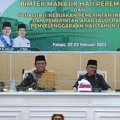 Bimtek Manasik Haji Perempuan dan Sosialisasi Kebijakan Hadirkan Direktur Bina Haji Ditjen PHU Kemenag RI Di Palopo.