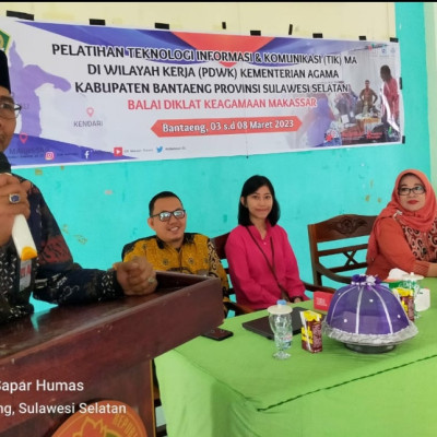 Kemenag Bantaeng Bareng BDK Makassar Gelar Pelatihan TI Dan Komunitas Tingkat MA