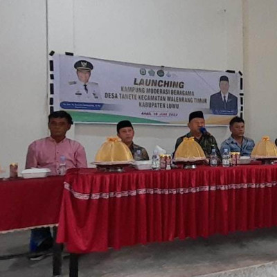 Kemenag Luwu Launching Kampung Moderasi Beragama