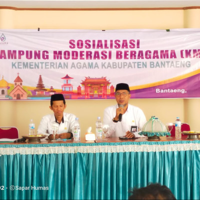 Gelar Sosialisasi Kampung Moderasi Beragama, Kakan Kemenag Kabupaten Bantaeng Sampaikan 4 Ciri Sikap Moderat