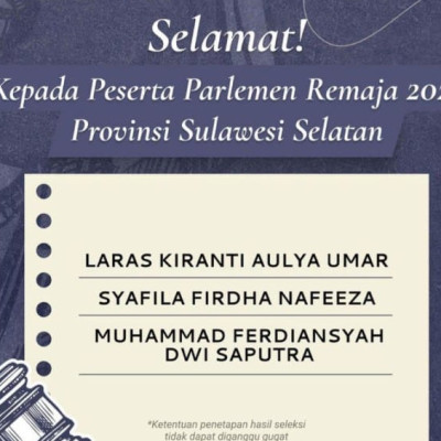 Siswa MAN 2 Kota Makassar Lolos Seleksi Parlemen Remaja 2023