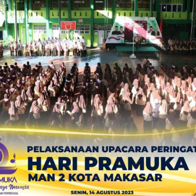 MAN 2 Kota Makassar Peringati Hari Pramuka Ke-62