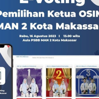 MPK MAN 2 Kota Makassar Laksanakan Pilketos Melalui E-Voting