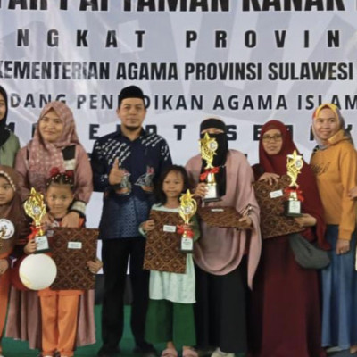 Kontingen Kemenag Kota Makassar Juara Umum 2 Gebyar PAI TK Tingkat Propinsi