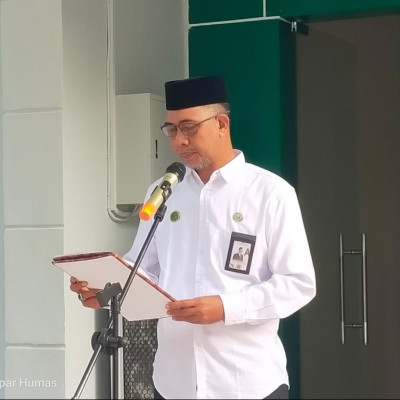 Kakan kemenag Kabupaten Bantaeng Pimpin Apel Pagi Perdana Usai Rehabilitasi Kantor
