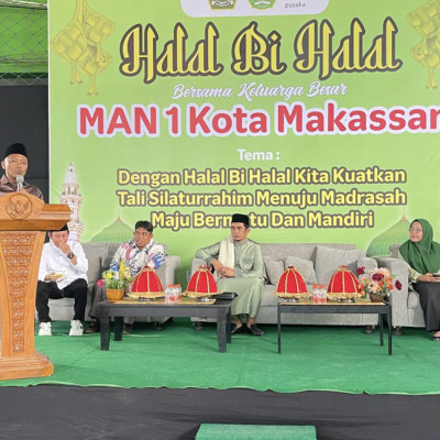 H. Irman Hadiri Halal Bi Halal MAN 1 Kota Makassar, Ini Yang Disampaikan