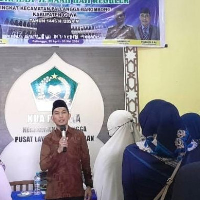 Manasik Tingkat Kecamatan di Pallangga, Ibrahim : "Jangan Pernah Lepas Gelang Identitas"