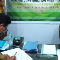 Penandatanganan Kontrak Kerja Pembangunan Gedung Manasik Haji KUA Kecamatan Cempa