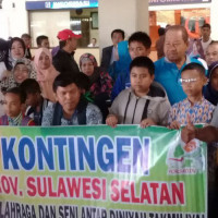 Kontingen Porsadin Sulsel Tiba di Surabaya, Ini Pesan Kakanwil
