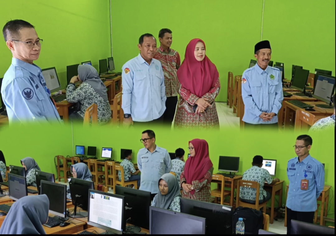 Hari Pertama ANBK MAN 1 Kota Makassar Dipantau Langsung Kabid Penmad Kanwil Kemenag Sulsel dan Kakan Kemenag Kota Makassar