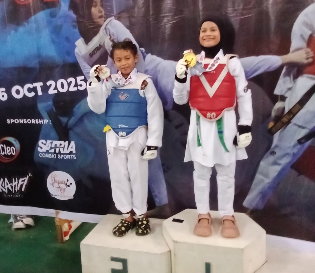 Warior Taekwondo Kemenag Sulsel Sabet 6 Emas di Poltek Cup 2025
