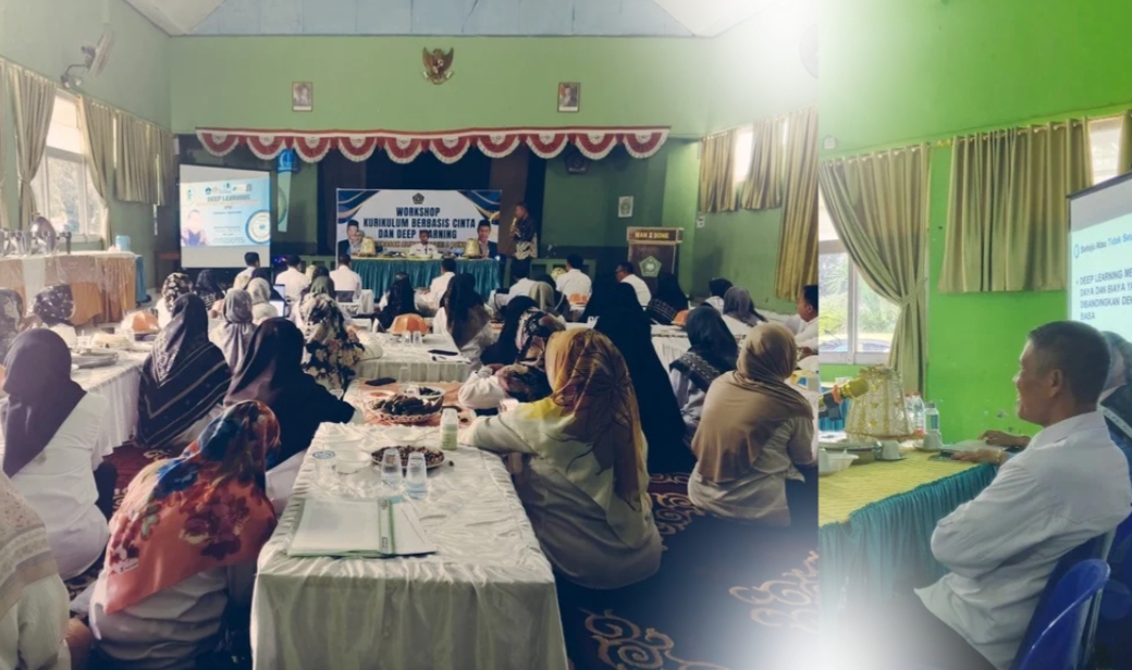 Kepala MAN 2 Bone, H. Muslimin, buka kegiatan Workshop Kurikulum Cinta dan Deep Learning di Aula MAN 2 Bone, Selasa, 5 Agustus 2025.