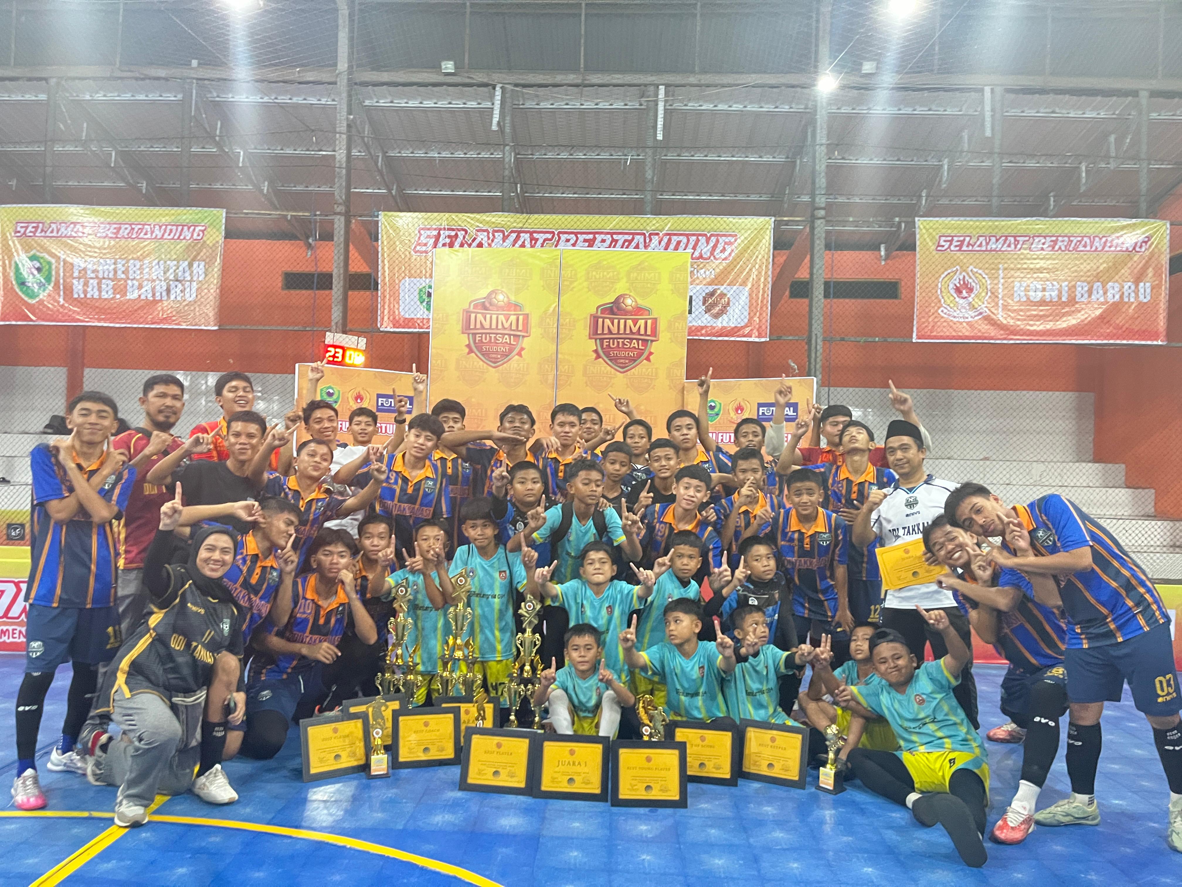 DDI Takkalasi Juara 1 Turnamen Futsal Tingkat SD, SMP dan SMA Se-Sulsel
