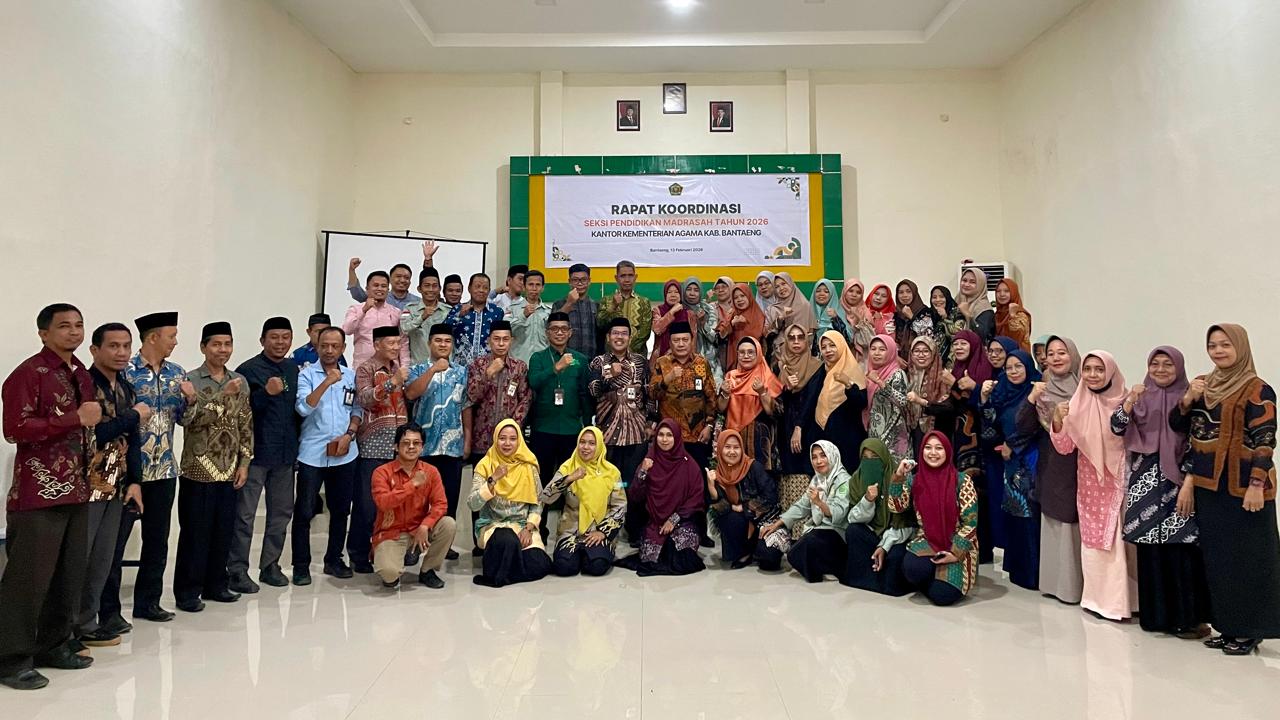 Rakor Seksi Penmad Kemenag Bantaeng pada Jumat, 13 Februari 2026 (Foto: Humas Kemenag Bantaeng)