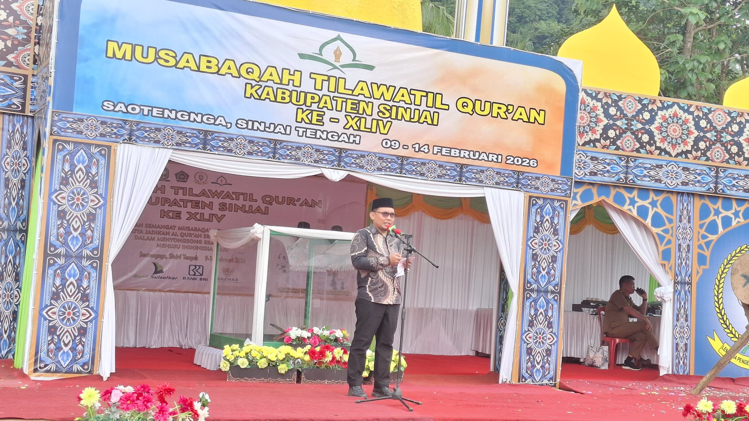 Ketua Tim Pengembangan SBI Musabaqah dan Hadist Kanwil Kemenag Sulsel Wakili Kakanwil pada Pembukaan MTQ ke-44 Kabupaten Sinjai