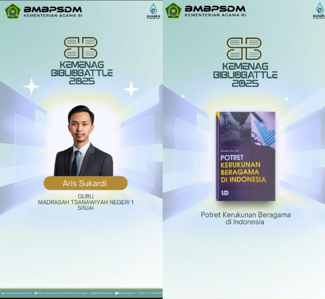 Aris Pendidik MTsN 1 Sinjai Angkat Isu Kerukunan Umat Beragama dalam Ajang Bibliobattle Kemenag 2025