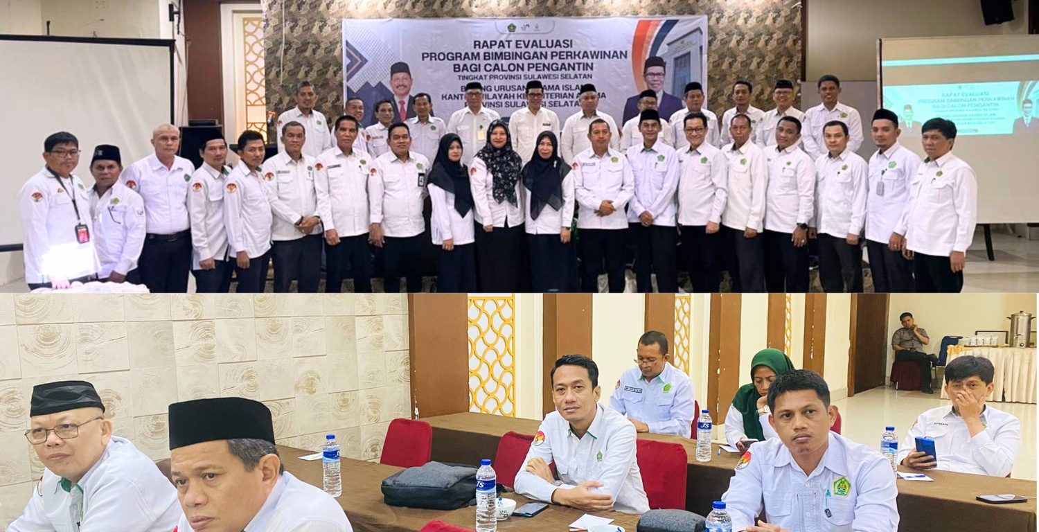 Perkuat Keluarga Sakinah, Kemenag Pangkep Ikuti Rapat Evaluasi Bimbingan Perkawinan