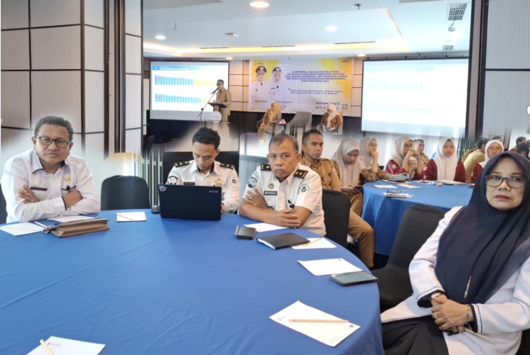Kakankemenag Kota Makassar, H. Muhammad, menghadiri kegiatan Monitoring, Evaluasi, dan Pelaporan Pelaksanaan Kebijakan Pemenuhan Hak Anak pada lembaga pemerintah, nonpemerintah, media, dan dunia usaha kewenangan kabupaten/kota Tahun Anggaran 2026.