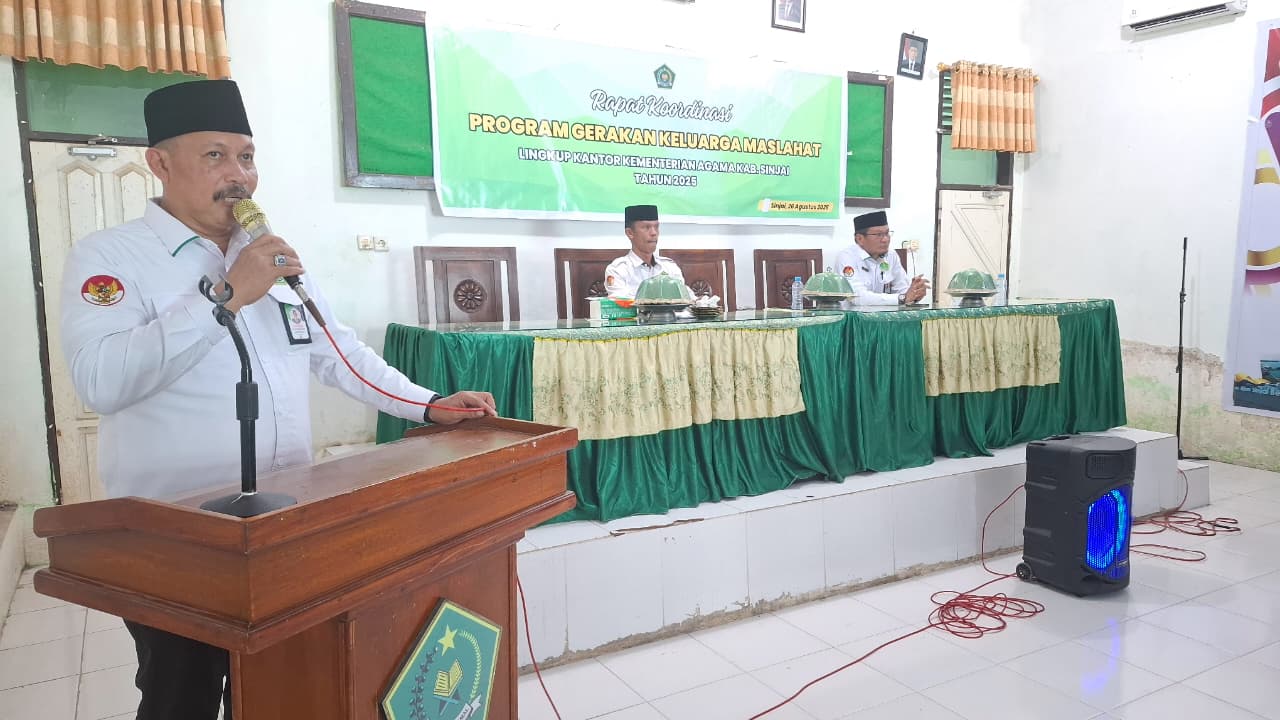Ali Yafid Sebut KUA Garda Terdepan Saat Buka Rakor GKM di Kemenag Sinjai