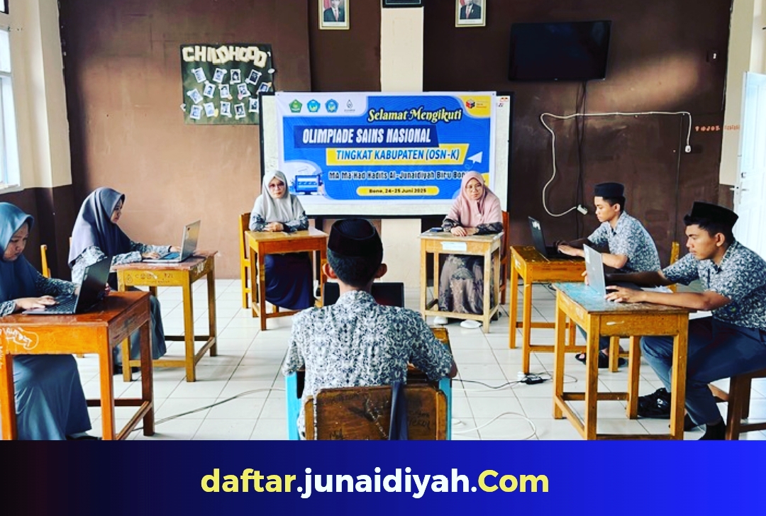 Tak pernah absen, Madrasah Aliyah (MA) Al-Junaidiyah Biru, juga ikut berkompetisi dalam even OSN 2025. Santri terbaik yang lolos dalam seleksi di madrasah, dipilih untuk mewakili MA Al-Junaidiyah pada laga OSN.