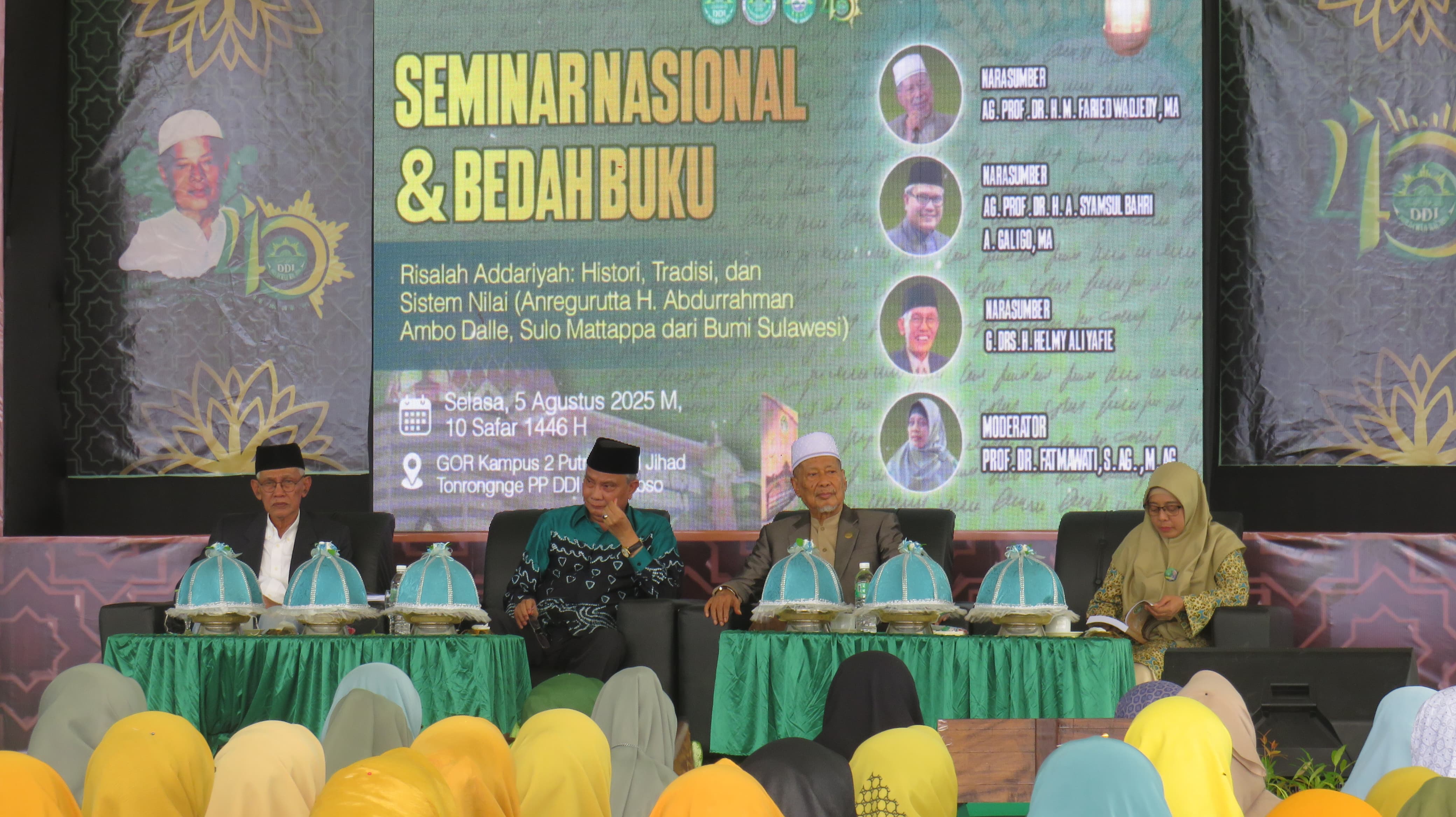 Seminar Nasional dan Bedah Buku Risalah Addariyah, PB DDI Tegaskan Nilai Historis dan Kurikulum Ke-DDI-an