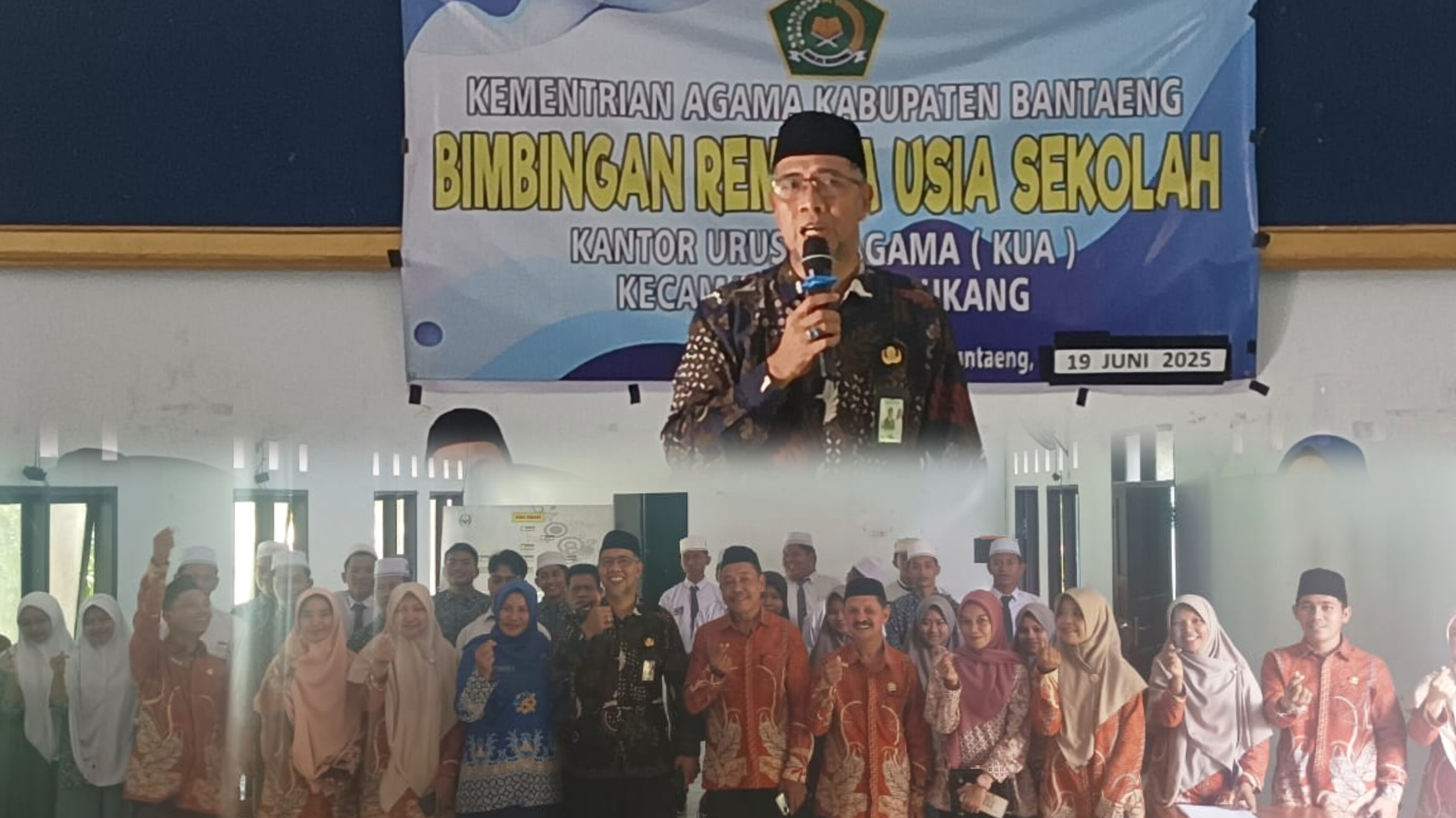Kakan Kemenag Bantaeng Menyampaikan Sambutannya di Acara Bimingan Remaja Usia Sekolah