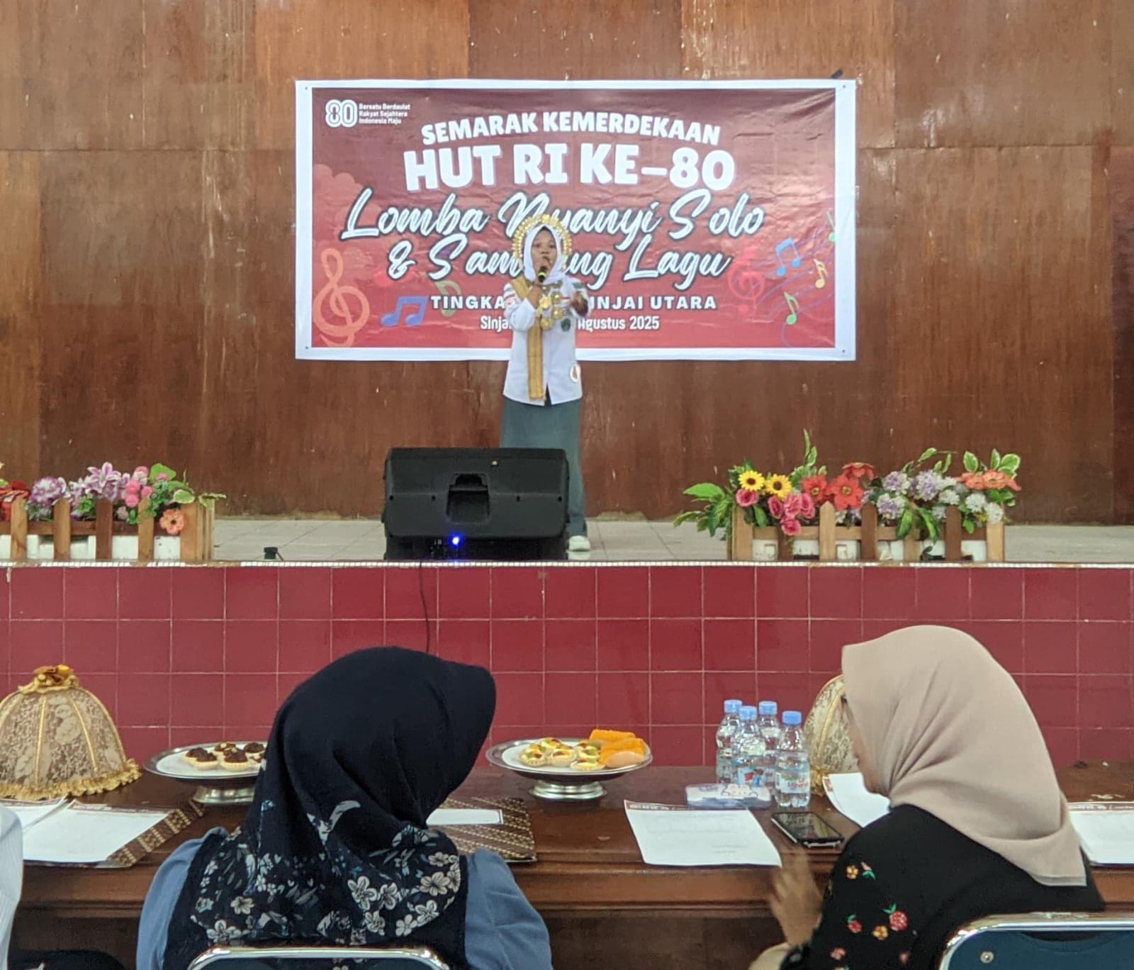 Nur Apriana Maulyah dalam Acara Semarak HUT ke-80 RI
