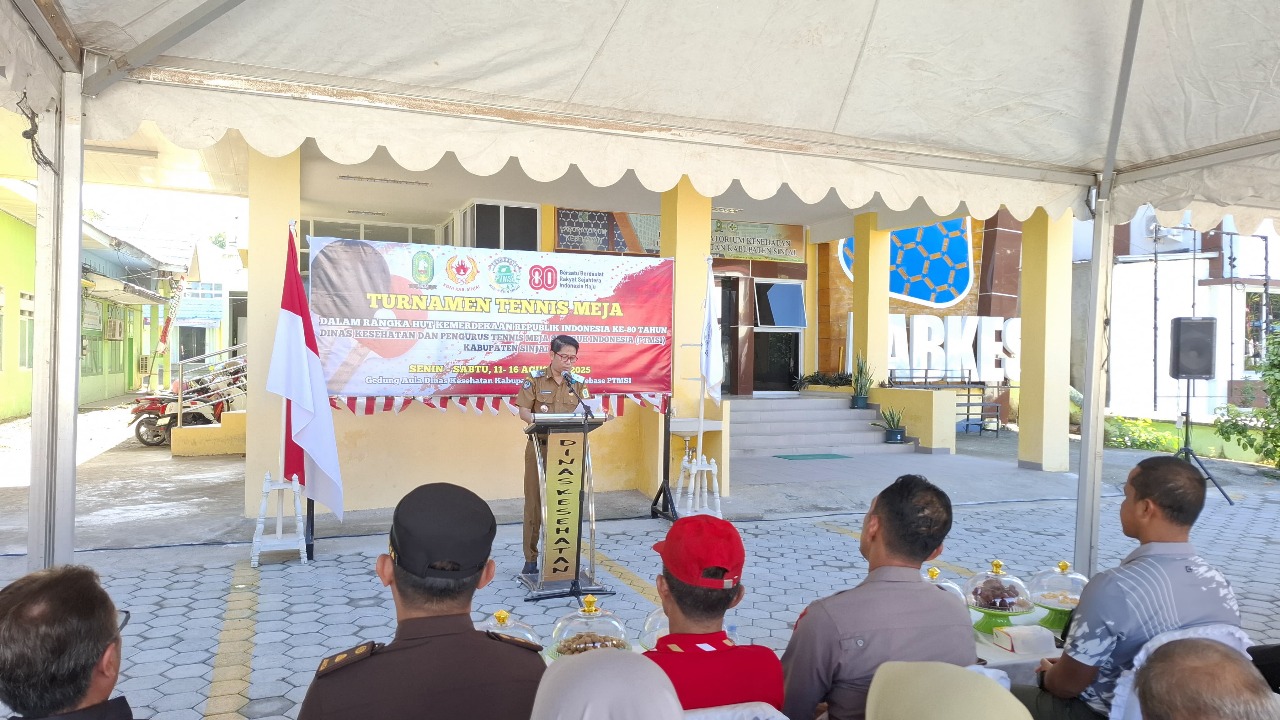 Turnamen Tenis Meja Dibuka, Kakankemenag Sinjai Hadiri Pembukaan