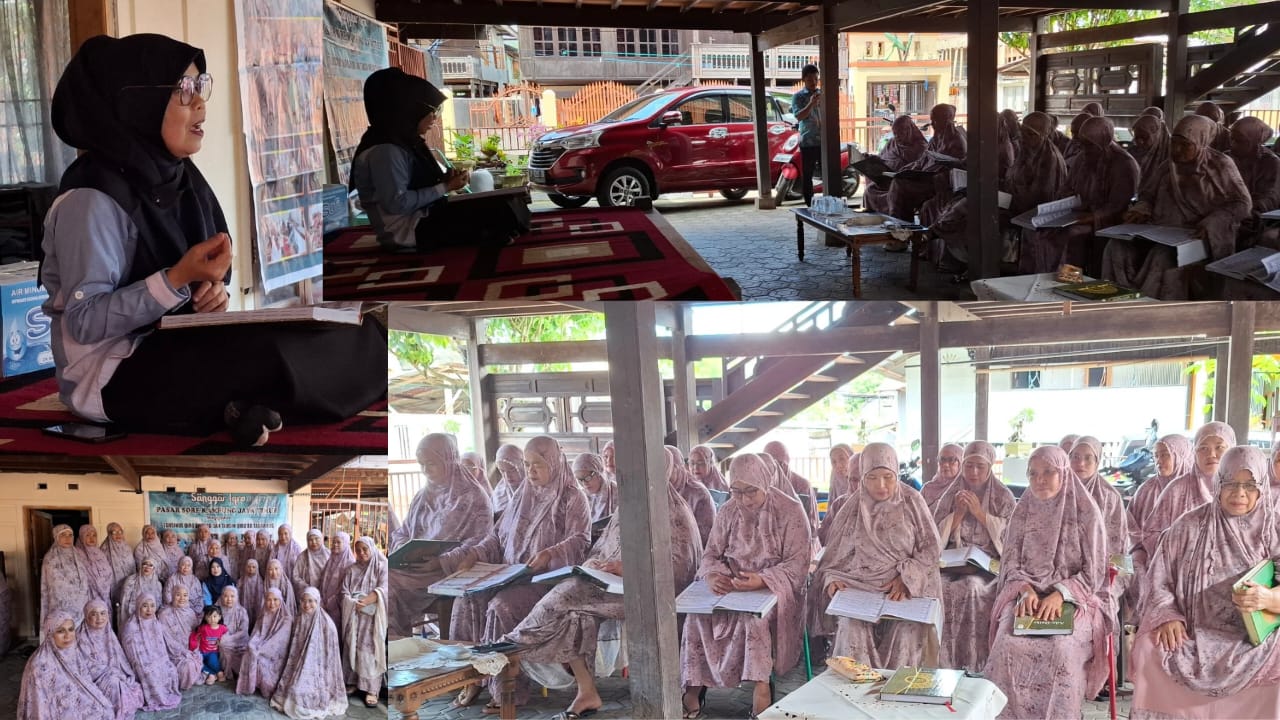 Hj. Ummi Hayati Membina Kelompok Pengajian Sanggar Iqro Kampung Jaya