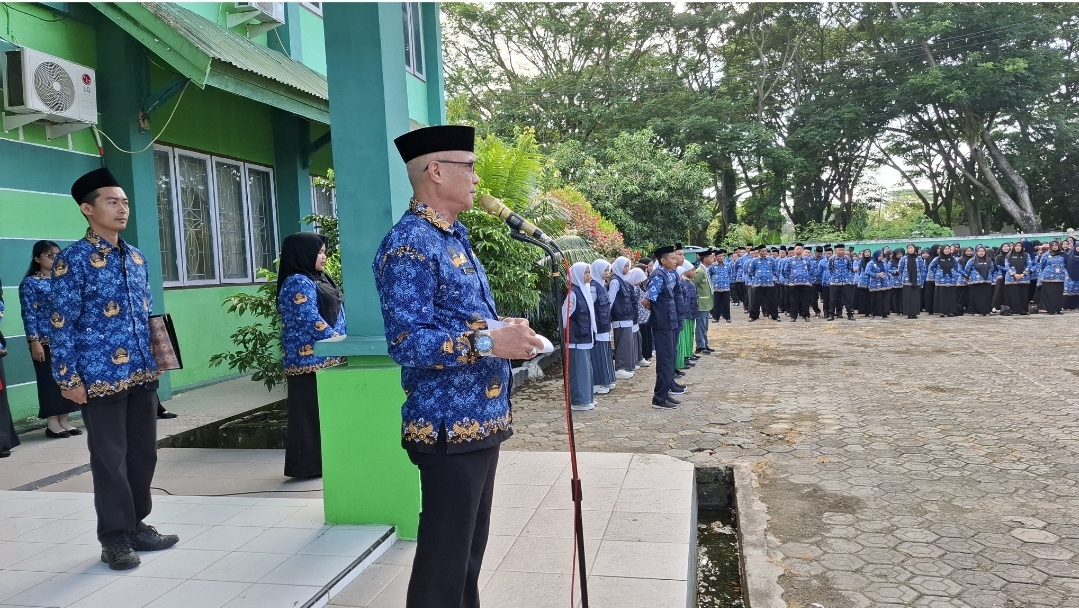Kemenag Pinrang Gelar Upacara Pancasila 2025, Dirangkaikan Pelepasan Peserta OMI