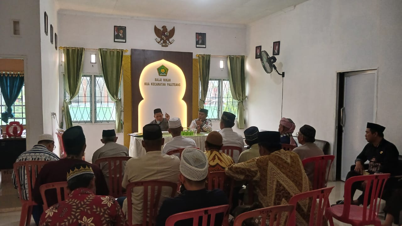 KUA Revitalisasi Kecamatan Paleteang Gelar Pengajian Bulanan Imam dan Pegawai Syara’ se-Kecamatan Paleteang