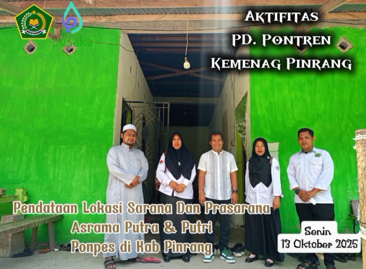 Kemenag Pinrang Lakukan Pendataan Sarana dan Prasarana Asrma Putra-Putri di Pondok Pesantren