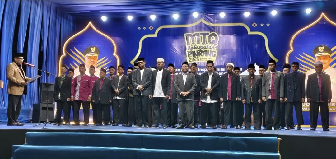 Dikukuhkan di Malam Pembukaan MTQ, Sekretaris MUI Sulsel Lantik Pengurus MUI Pinrang 2026–2031