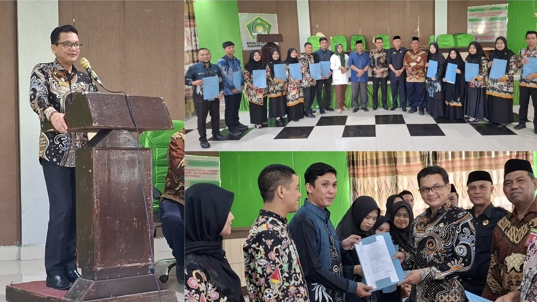 Terima SK Redistribusi, Kakan Kemenag Pinrang Ingatkan ASN Guru Jaga Integritas