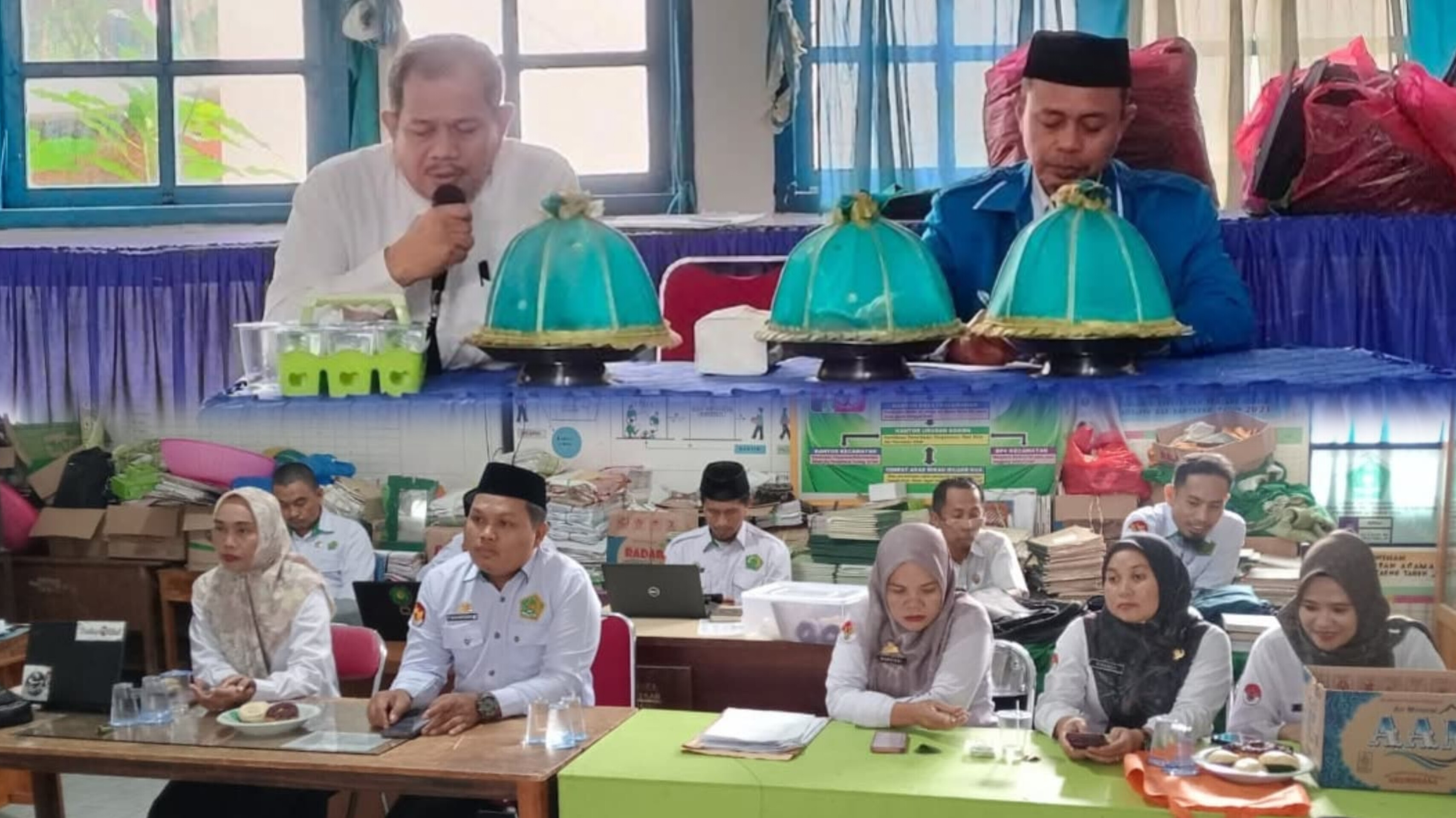 Kasi Bimas Islam Kemenag Bantaeng didampingi Kepala KUA Bissappu menghadiri rapat koordinasi (Foto: Humas KUA Bissappu)
