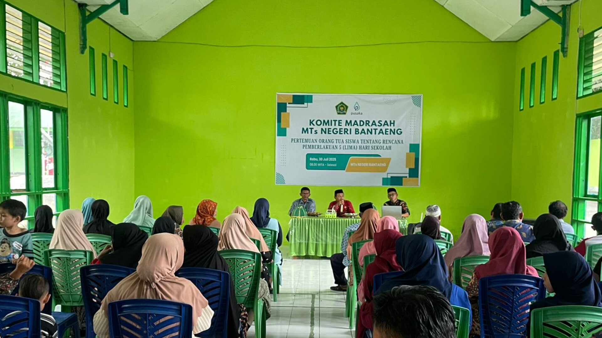 MTsN Bantaeng Gelar Sosialisasi Penerapan Lima Hari Sekolah pada Rabu, 30 Juli 2025 (Foto: Humas MTsN)