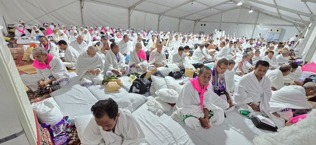 Jama'ah Haji Sidrap Laksanakan Wukuf Khusyuk di Arafah