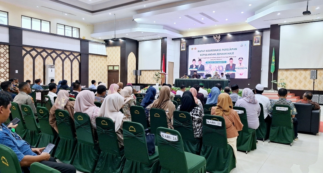 PPIH Embarkasi UPG Gelar Rakor Sambut Kedatangan Jemaah Haji :  Petugas dan Pengunjung Wajib Pakai Masker
