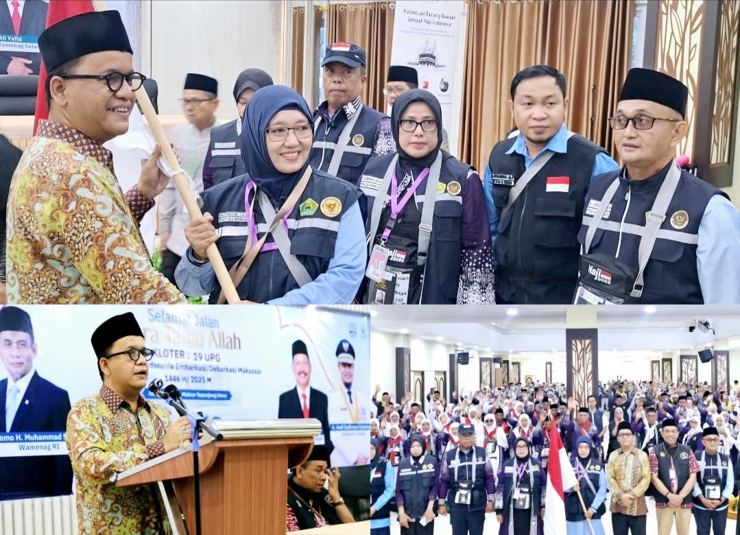 Embarkasi Makassar Berangkatkan 393 JH Kloter 19 asal Sulawesi Barat, Ini Pesan Dirlola Ditjen PHU Kemenag RI