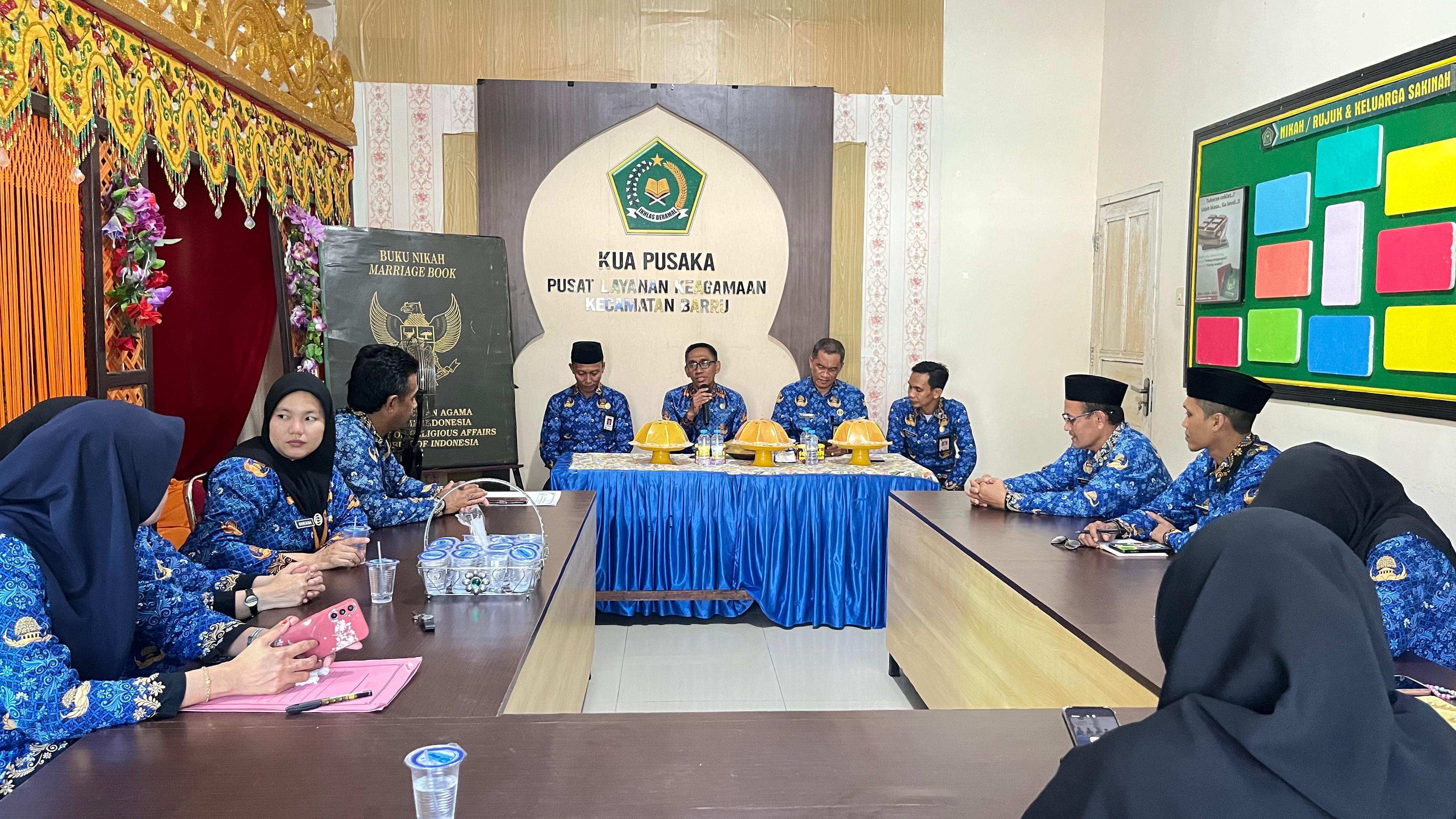 Peningkatan Layanan dan Kinerja, Kemenag Barru Monitoring KUA Kecamatan Barru
