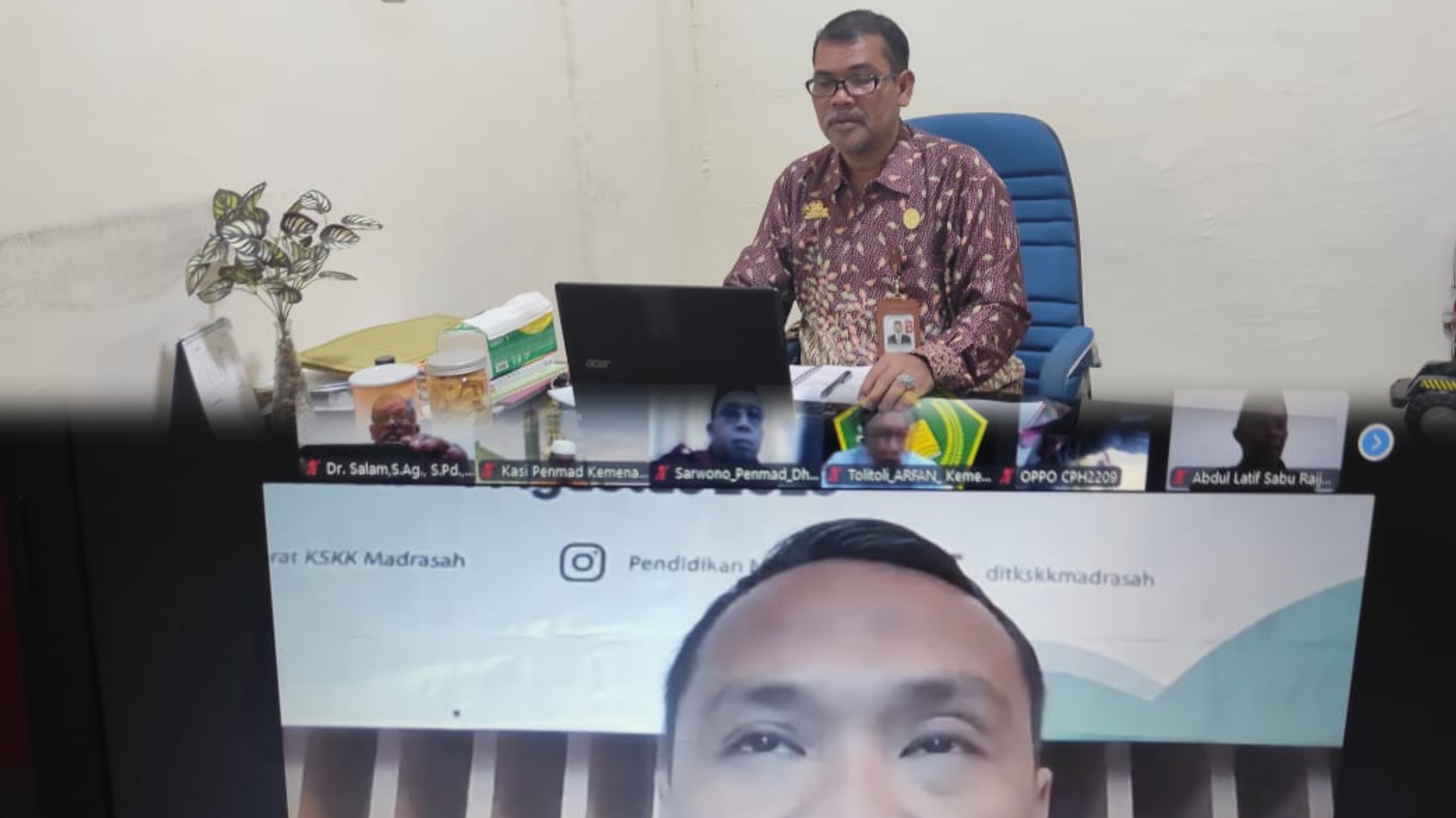 Kasi Penmad Kemenag Bantaeng Hadiri Rakor Kelembagaan dan Kerjasama Madrasah Secara Daring pada Kamis, 31 Juli 2025