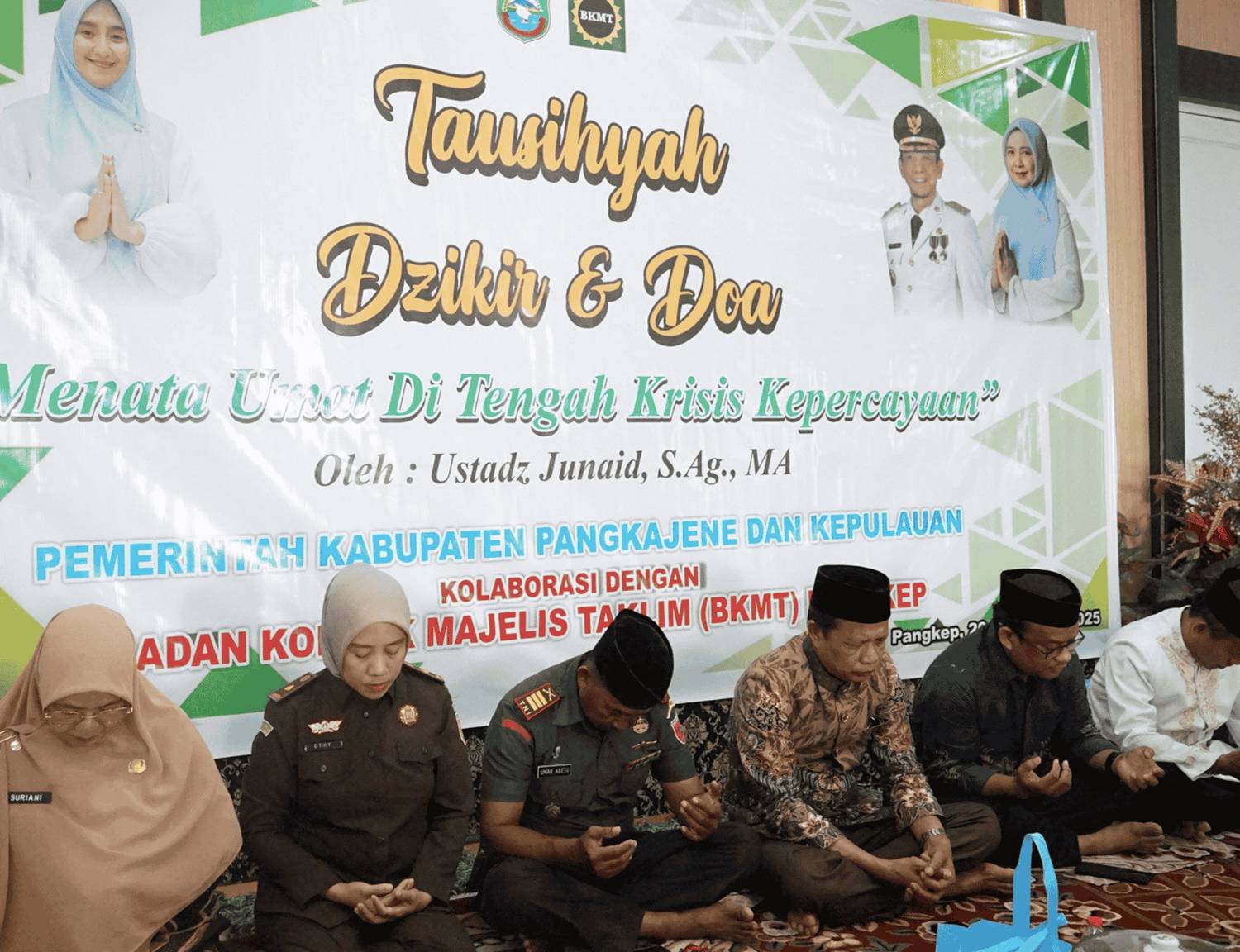 BKMT dan Pemkab Pangkep Gelar Dzikir Bersama, Ustadz Junaid Ingatkan Kekuatan Doa di Tengah Krisis